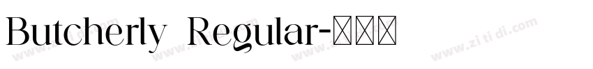 Butcherly Regular字体转换